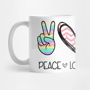 Peace Love Hockey Cute Design for Women Teen Girls Mug